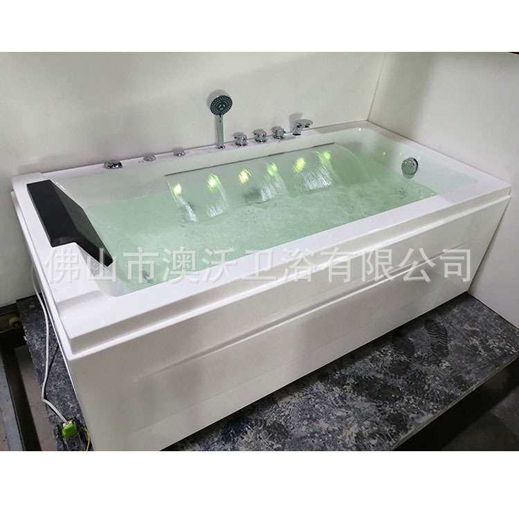 亚克力浴缸冲浪按摩浴盆恒温浴缸家用裙边浴缸 小户型浴缸 亚克力