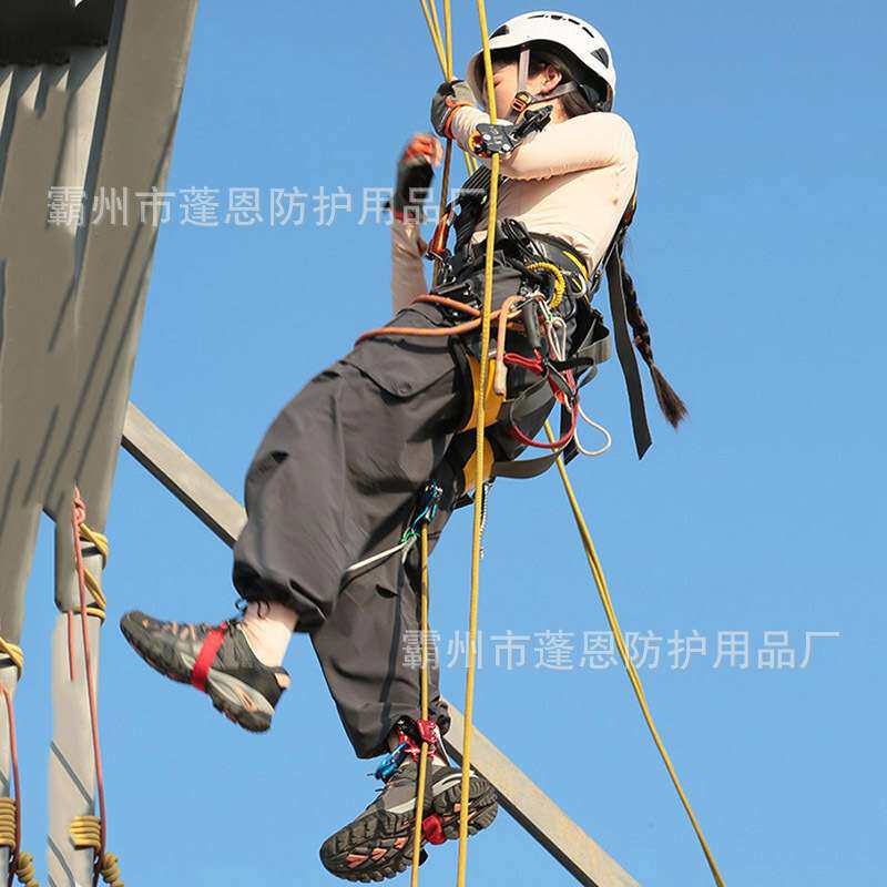 登山探洞右脚攀爬器脚式上升器脚踏式爬绳器可调节式凸轮保护器