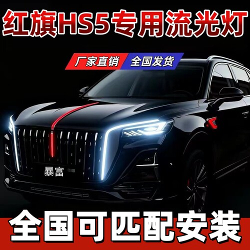 红旗H5大U灯替换件HS3龙须灯HS5