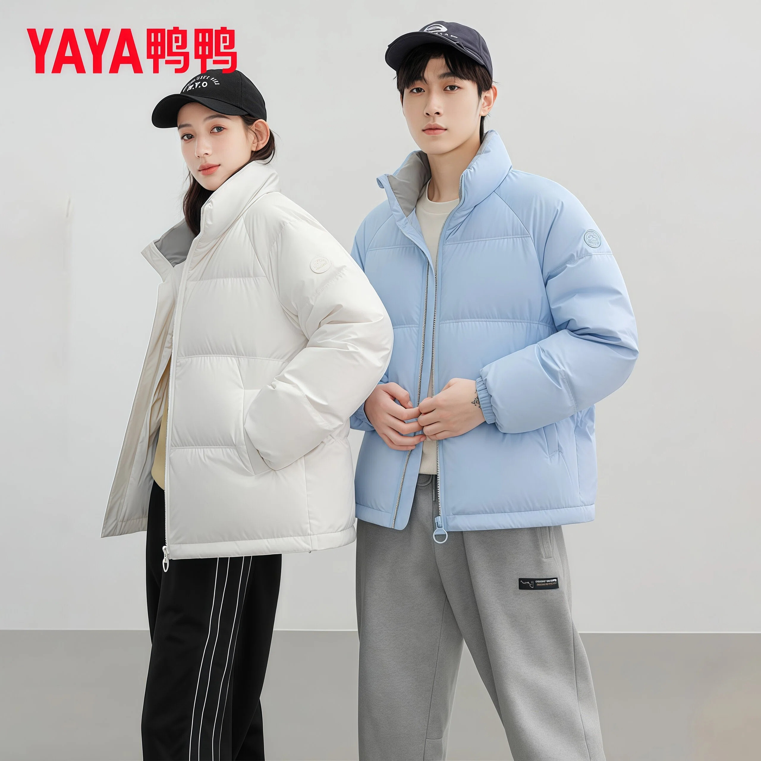 冬季短款羽绒服男女同款