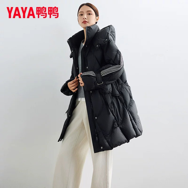 鸭鸭官方正品2026年新款羽绒服女秋冬季时尚韩版中长款保暖外套潮