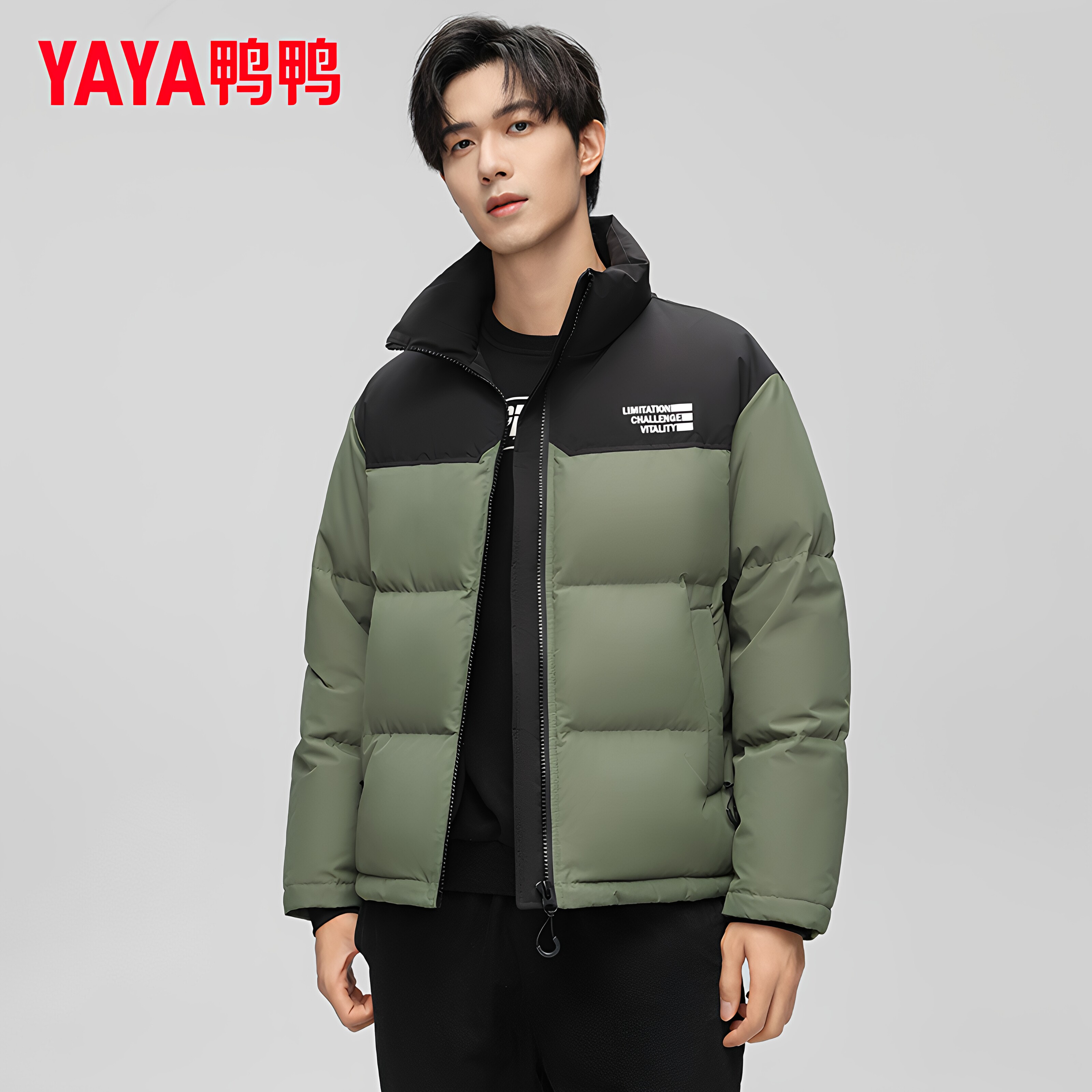 鸭鸭集团旗舰店2026年新款冬季男士短款羽绒服韩版宽松面包服外套