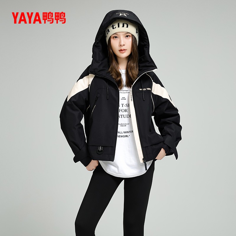 鸭鸭休闲正品2026新款小个子短款羽绒服女百搭户外运动保暖外套潮