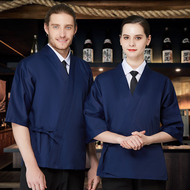 日式厨师工作服套装居酒屋拉面馆寿司店和服韩国日本料理师傅衣服
