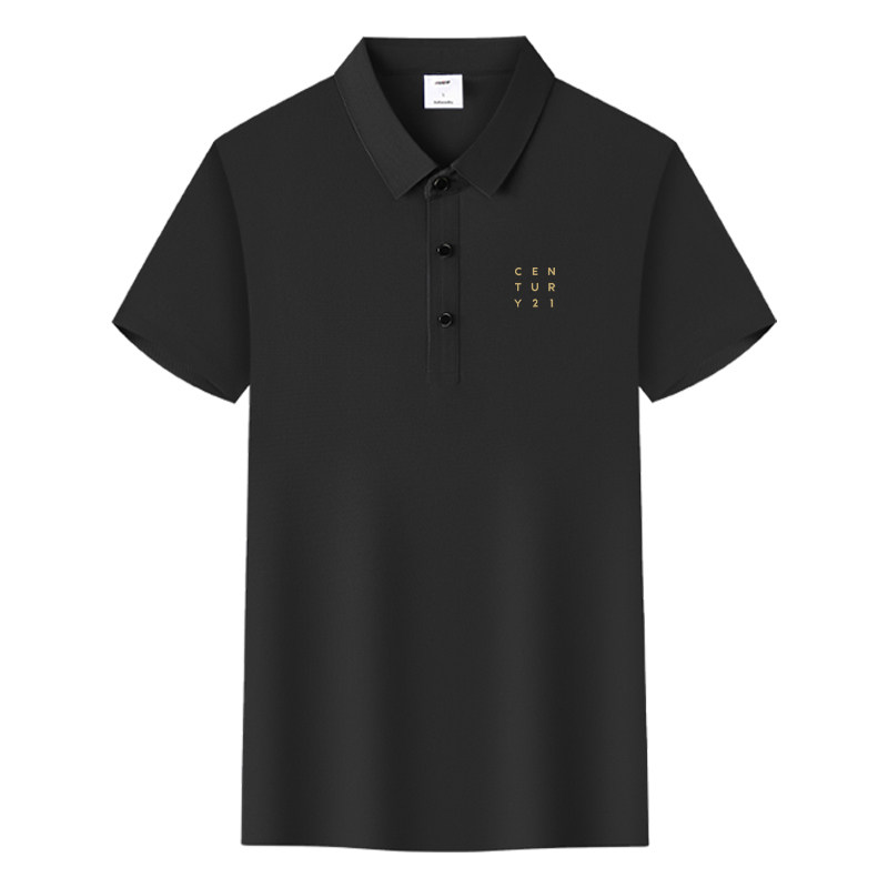夏季新款21世纪工作服短袖polo衫员工装T恤印字logo房产中介公司