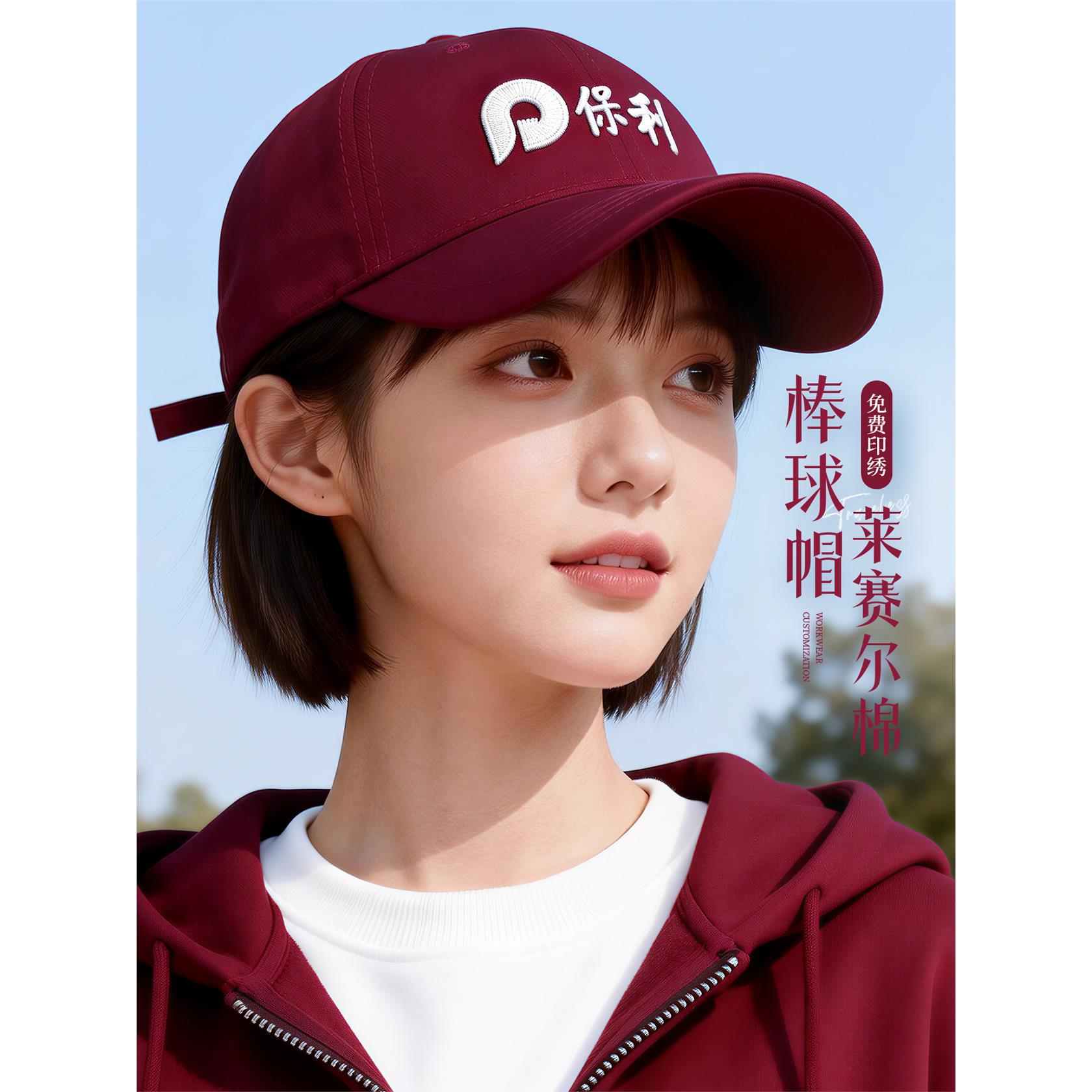 棒球帽定制印绣logo企业员工团建户外广告帽遮阳防晒鸭舌工作帽子