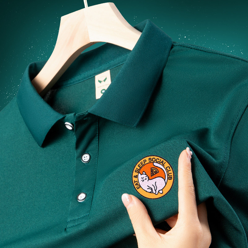 冰丝工作服polo衫定制印logo夏季工厂工装T恤订制翻领短袖衣服男