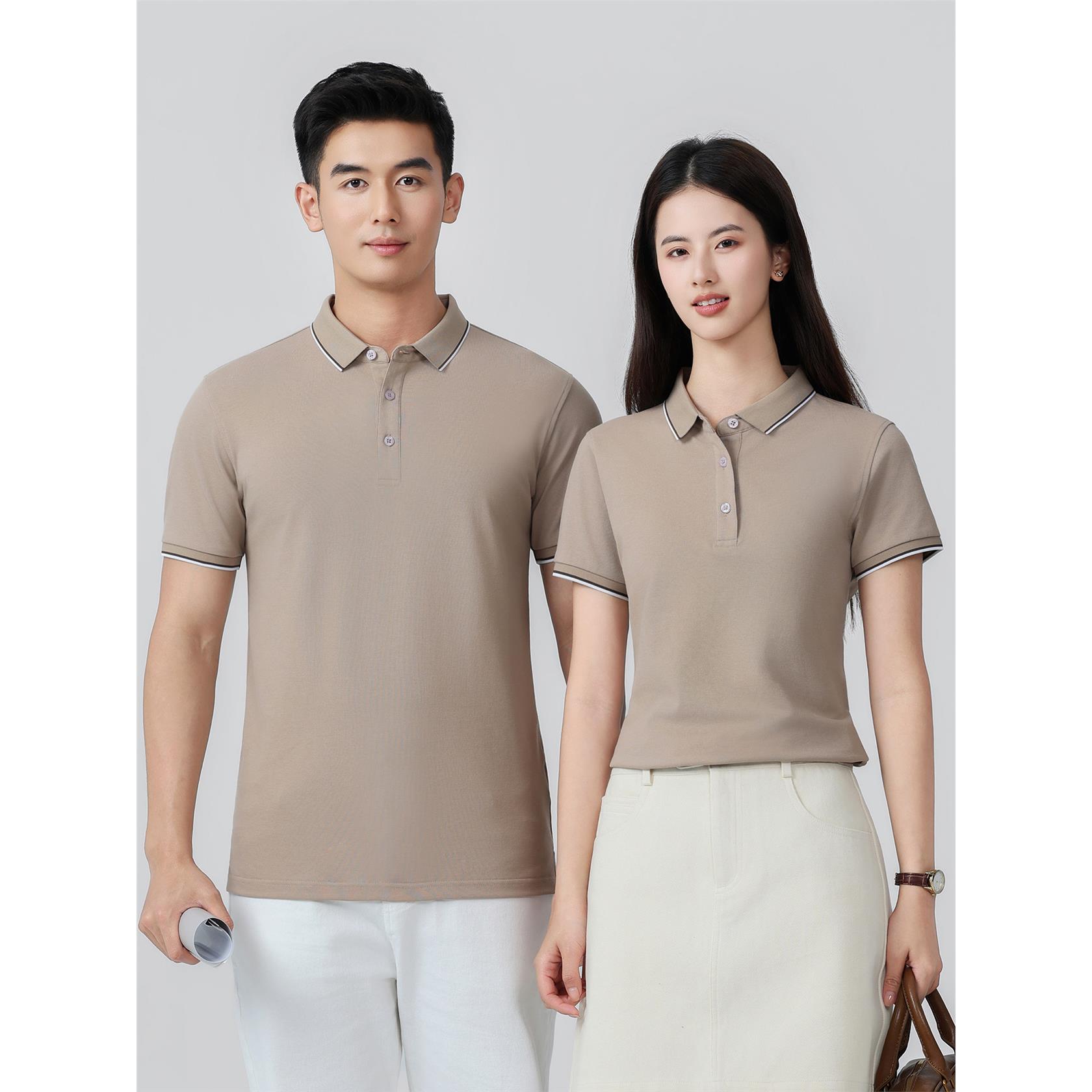 夏天短袖工作服polo衫定制企业车间厂服宽松大码男女半袖工衣印字