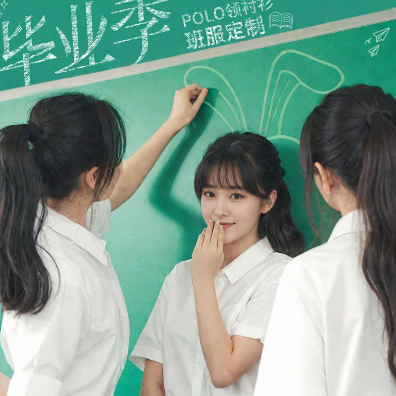 毕业班服订制衬衣套装夏季白色短袖工作服衬衫女职业气质定制logo