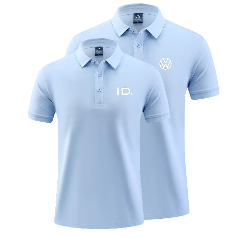 一汽上汽4S店工作服夏季POLO衫浅蓝工装定制工服t恤刺绣印刷logo