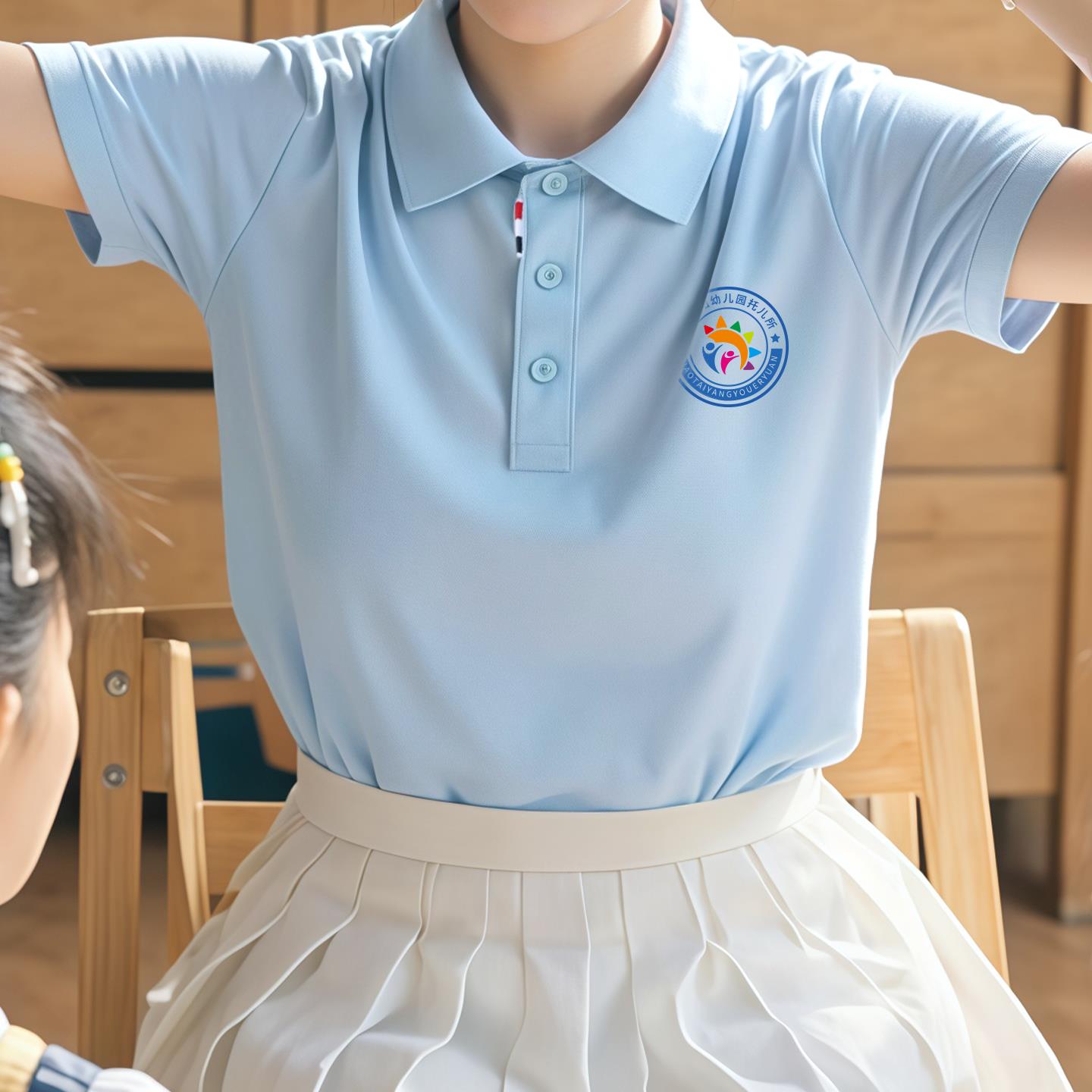 幼儿园老师工作服POLO衫定制夏季教育培训机构托管班园服短袖T恤