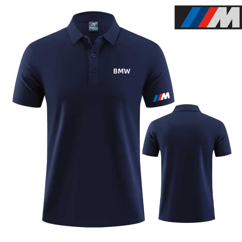 夏季爽滑polo衫男宝马工作服翻领短袖t恤BMW4S工装定制刺绣logo