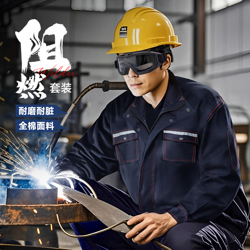 专业焊工防烫套装工作服二保电焊专用耐磨耐脏阻燃劳保秋冬防护服