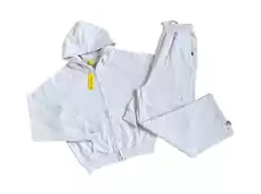Pro Floral Gray Small Logo Zipper Sports Suit