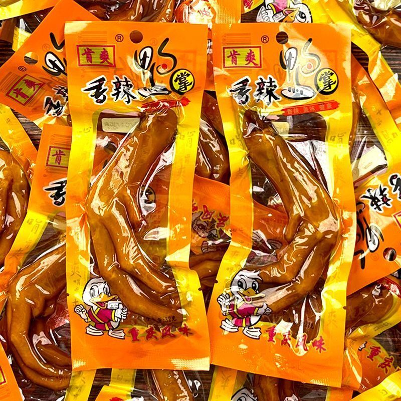 肯爽鸭掌香辣鸭脚32g美味真空包装熟食卤味休闲零食小吃美味即食