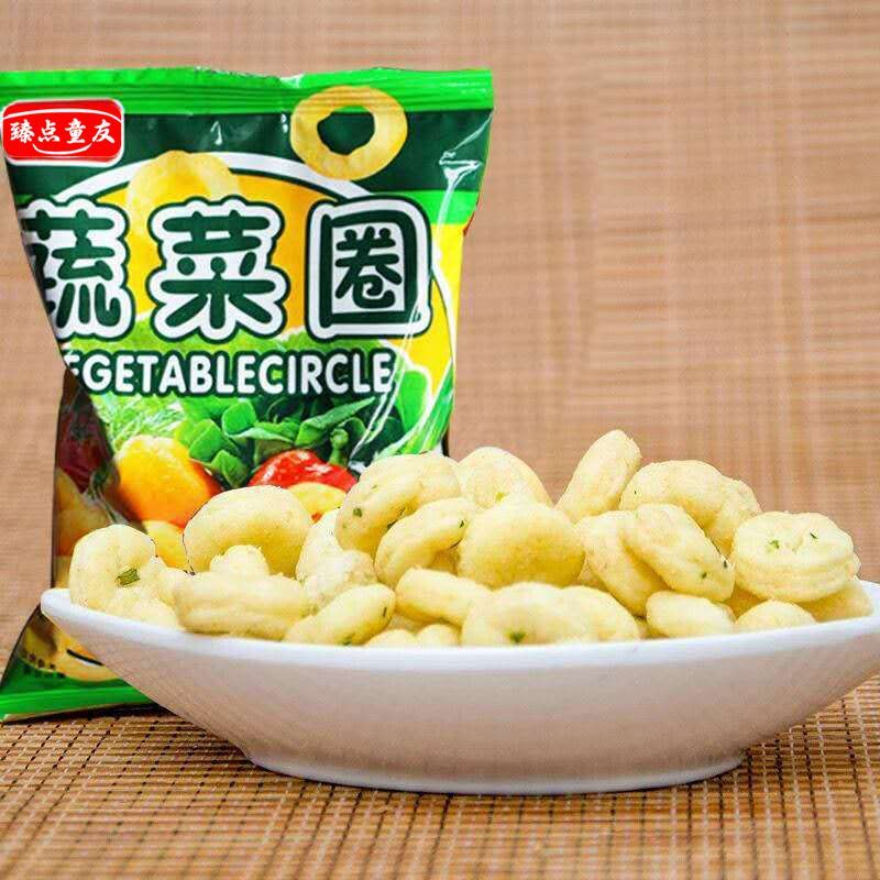臻点童友香蕉酥蔬菜圈儿童零食小萌同款非油炸膨化食品整箱批发