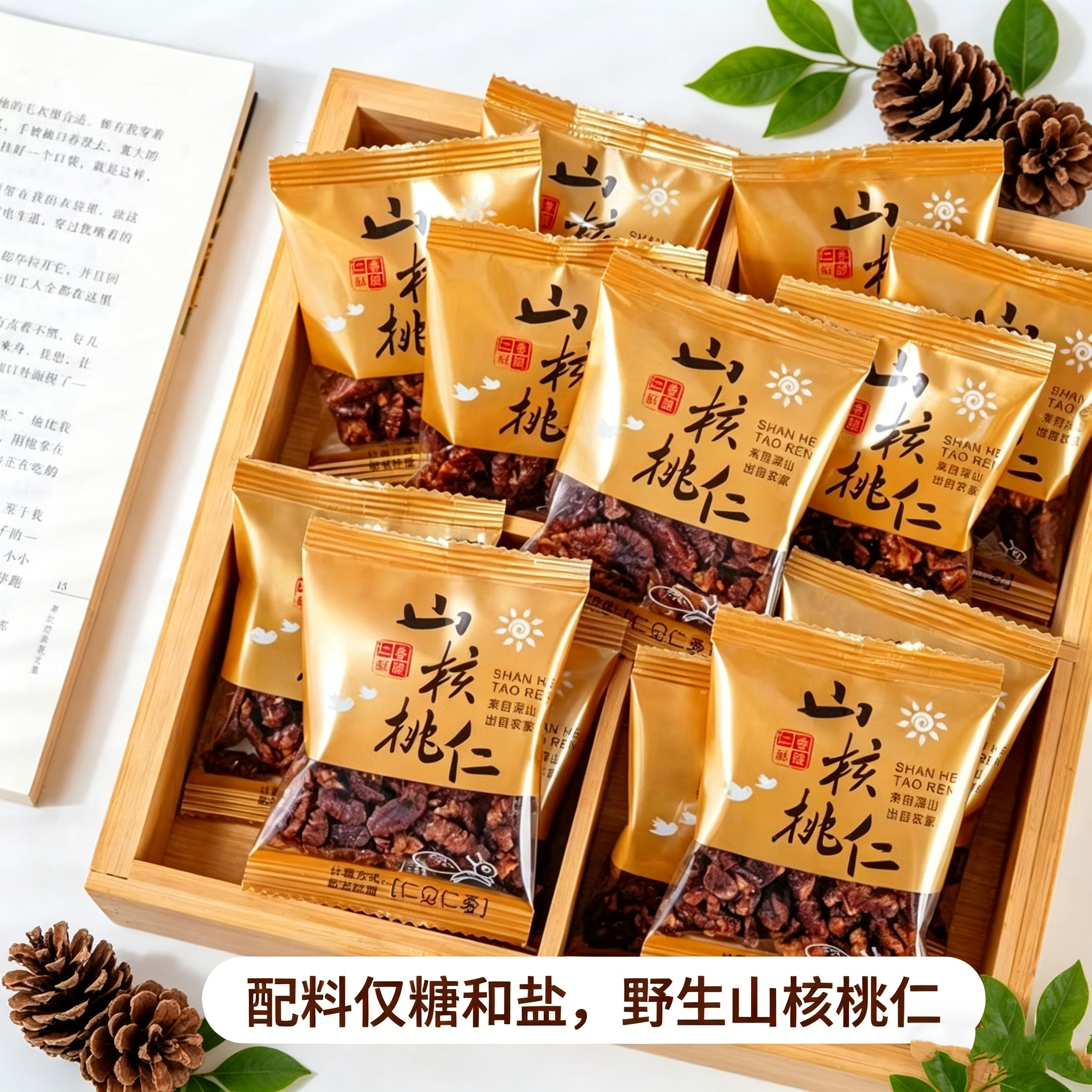 新货野生山核桃仁独立小包装天然山核桃仁袋装每日坚果坚果零食