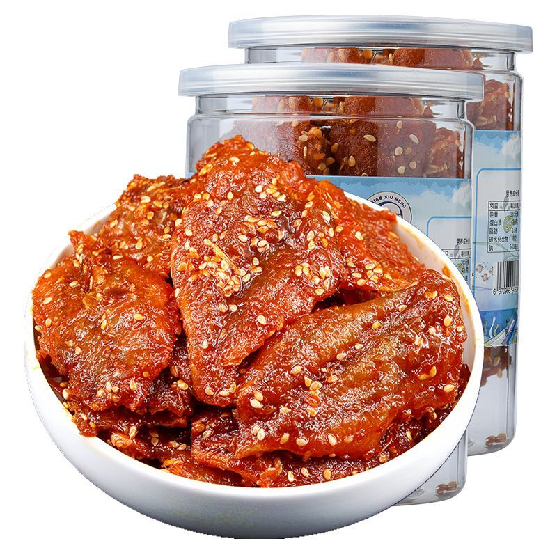 香辣红娘鱼片125g/500g罐即食海鲜网红零食小吃香辣鳗鱼丝 包邮