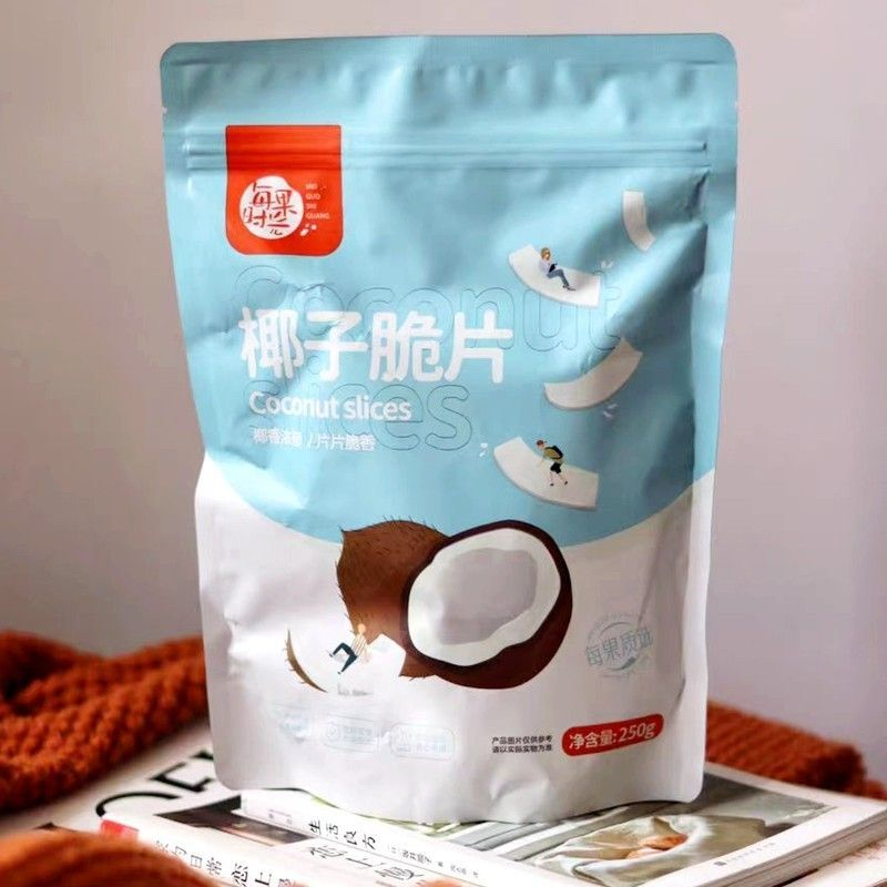 椰子片脆片袋装原味即食烤椰子肉干脆块薄脆椰果干椰子角