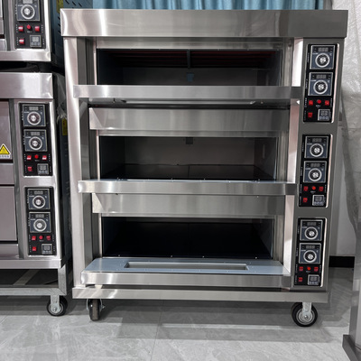 研麦3 layers Pizza oven 3层6盘披萨烤箱 Bakery equipment