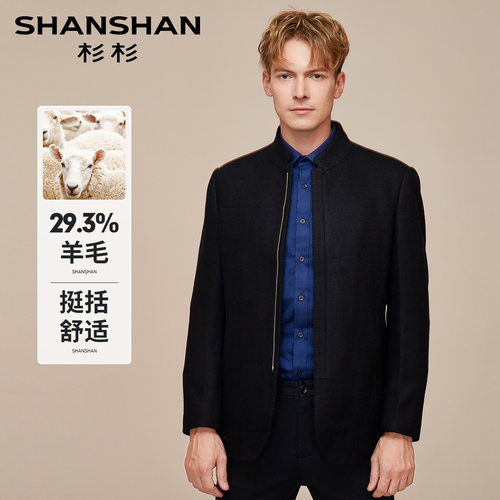 29.3%羊毛立领秋冬保暖男夹克