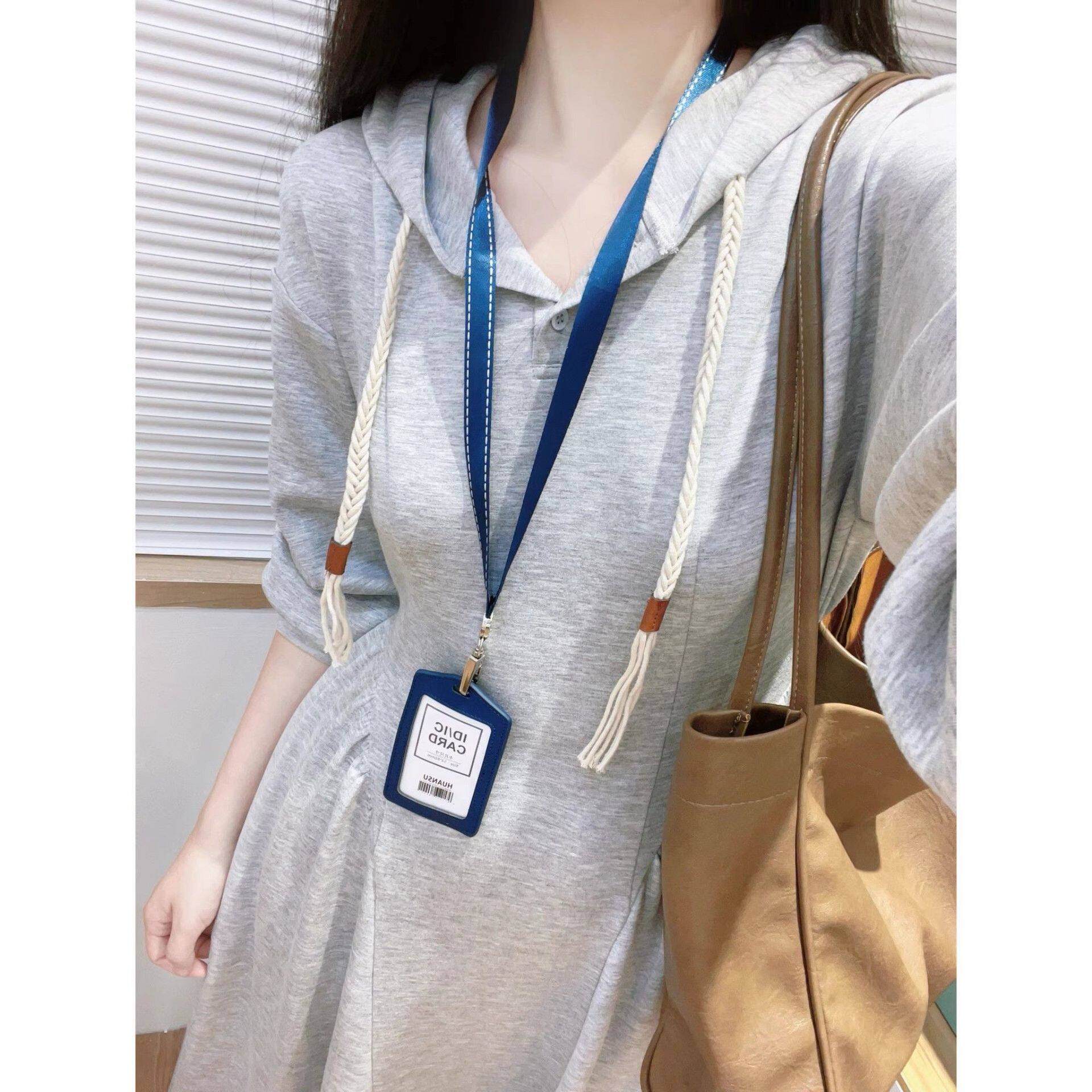 韩系学院风灰色连帽卫衣