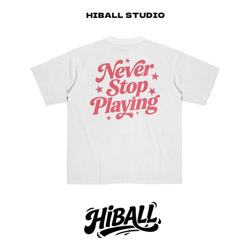 【HIBALL】neverstop羽毛球文化衫男女短袖透气训练运动速干T恤