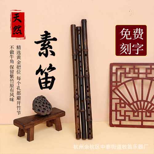 紫竹笛G/F/E/D/C调紫竹笛子初学生精制考级专业演奏一节笛子