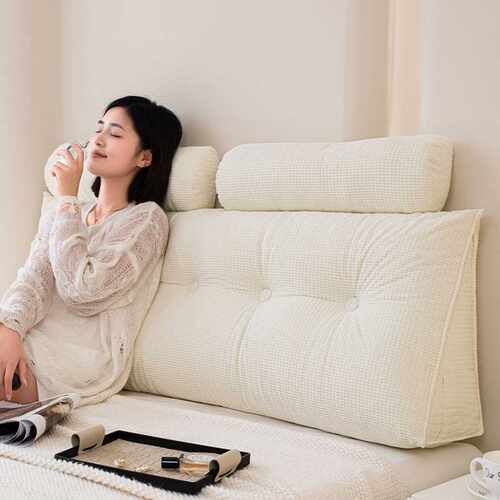 新款卧室床头靠枕大靠背防撞软包榻榻米三角护腰护颈靠枕可拆洗