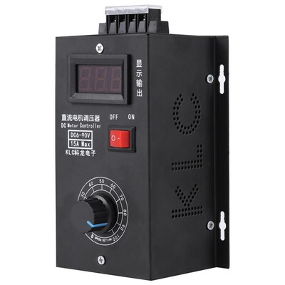 热卖无极调速 调压高精度6V一90V通用pwm直流电机调速器 PLC 15A