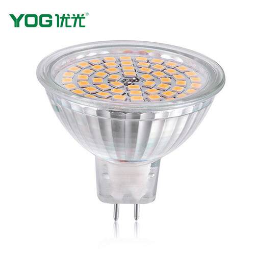 AC DC12V MR16 60颗LED贴片灯珠射灯玻璃石英灯杯
