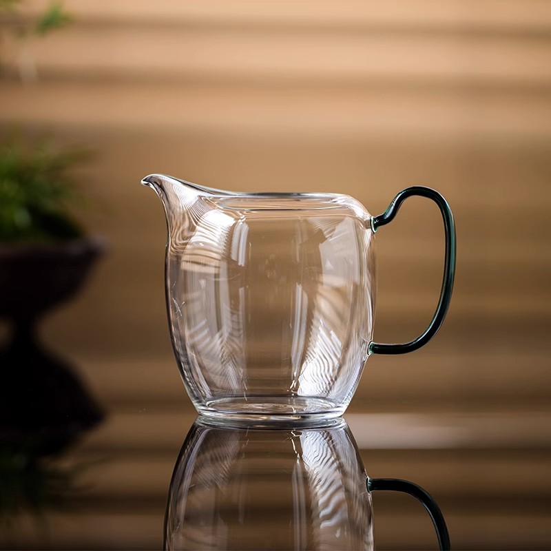 耐热玻璃公道杯分茶器高档带手柄公杯功道茶杯茶具配件
