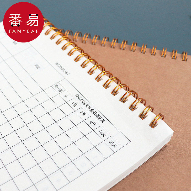 笔记本/单词本BC1sn001-学生背单词记忆本子记事本文具用品线圈本
