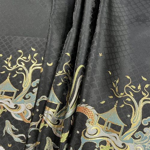 汉服马面裙布料 提花织金国风面料DIY手工布料