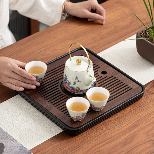 尚器重竹茶盘家用茶盘托盘储水式干泡茶盘茶海功夫茶具小茶台