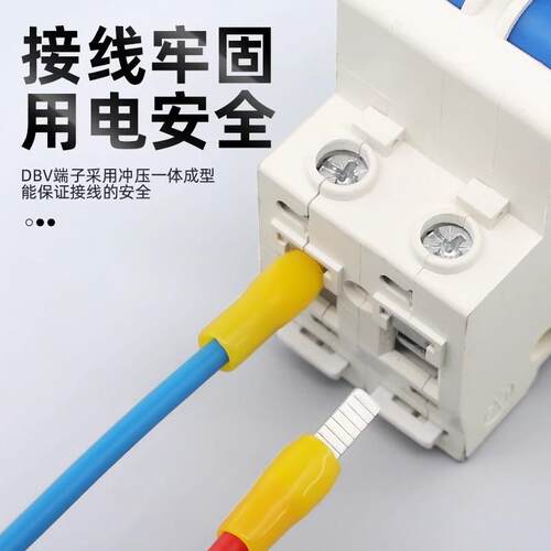 DBN1.25-10 紫铜 插片式端子 冷压接线 线端子 1平方 每包1000祇