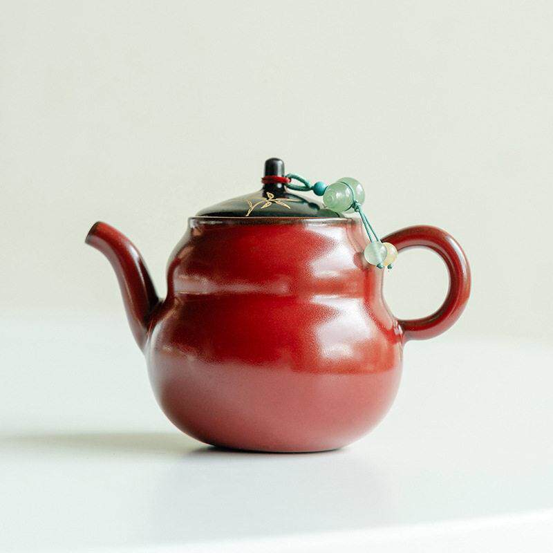 纯手绘描金茶艺迷你小茶壶一人用功夫茶壶泡茶壶茶杯人茶道