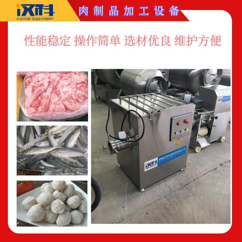 JRJ-100型冻鱼盘绞肉机 蔬菜馅料绞馅机 自动出料多种网孔绞肉机
