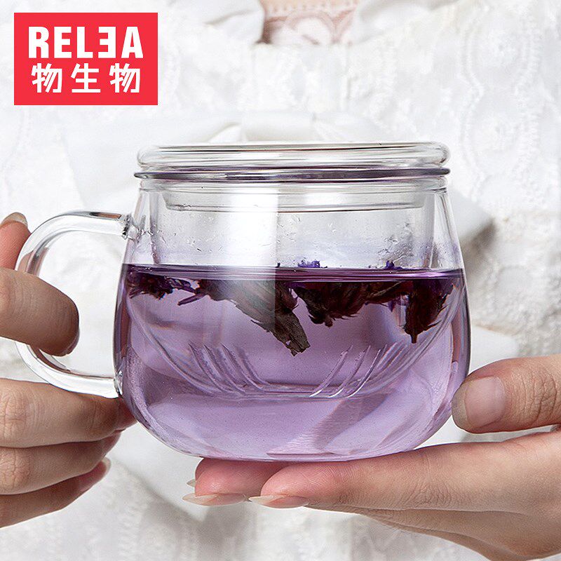 物生物分离泡茶杯女办公耐热玻璃杯家用创意过滤可爱喝花茶水杯子