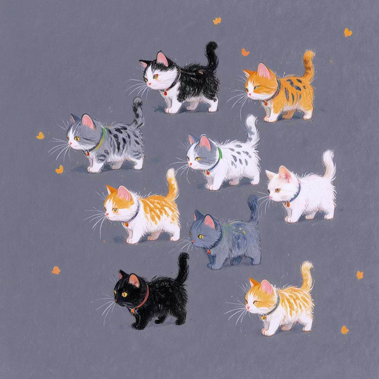 创意领结猫冰箱贴3D立体卡通猫咪吸铁石可爱留言磁力贴片厂家