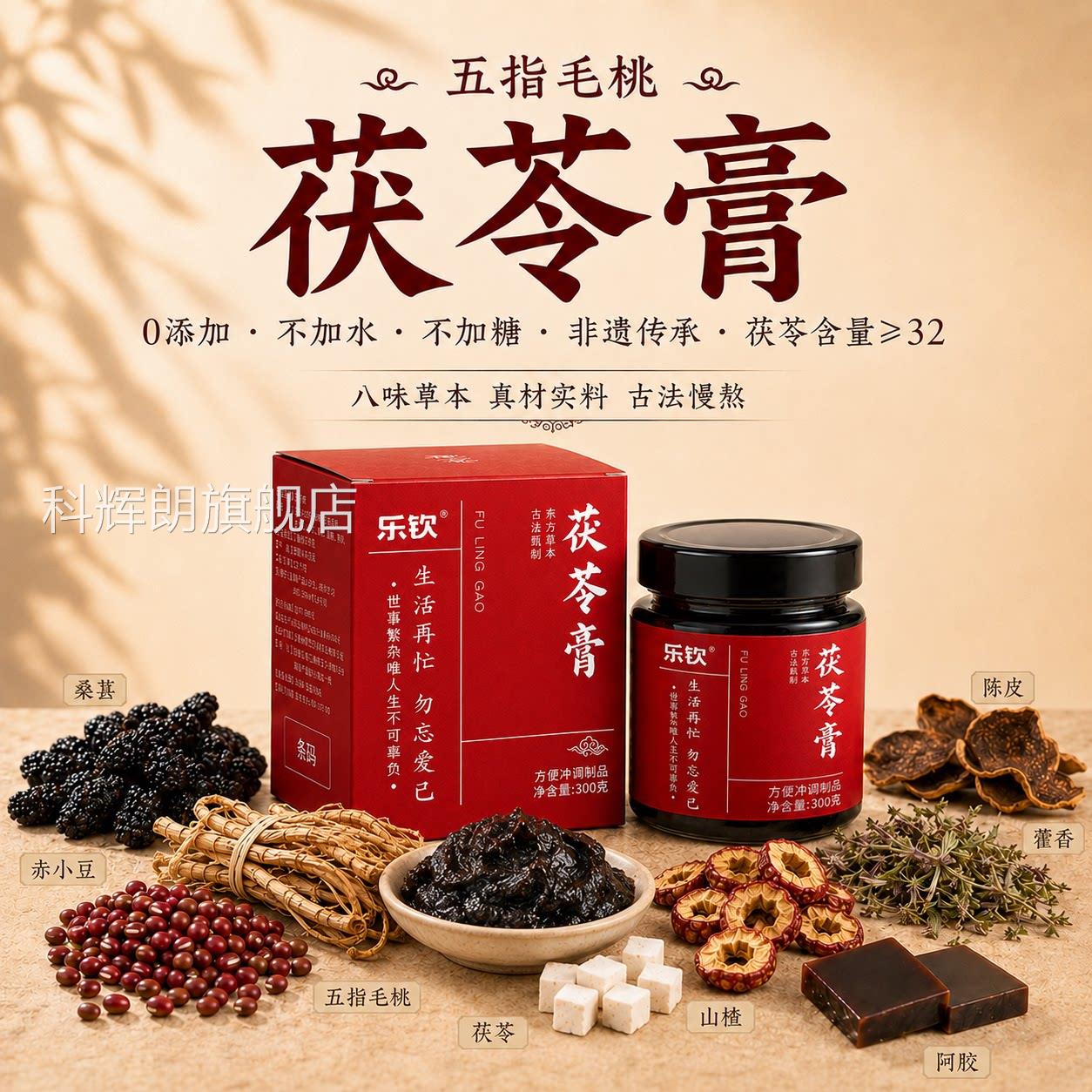 【认旗准正品】五指毛桃茯苓膏祛湿伏湿膏肥暴专用瘦减官方舰店zz