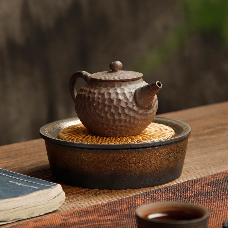 陶瓷壶承干泡台粗陶茶具托盘呈茶承壶垫大号储水养紫砂壶底座配件