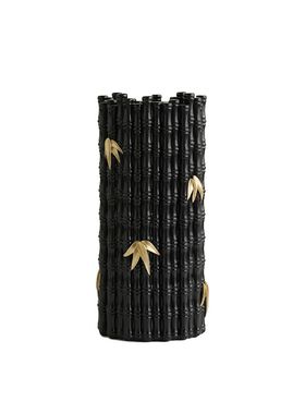 缪斯家 东方竹韵/富贵满瓶金叶竹花瓶客厅玄关复古摆件可水培