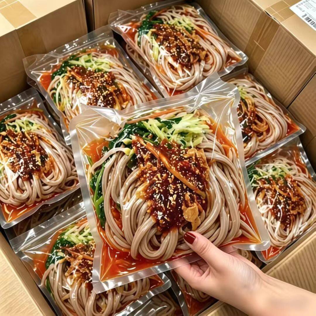 荞麦米皮免煮开袋即食减粗脂粮代餐凉皮糖友速食懒人低脂代餐宿舍