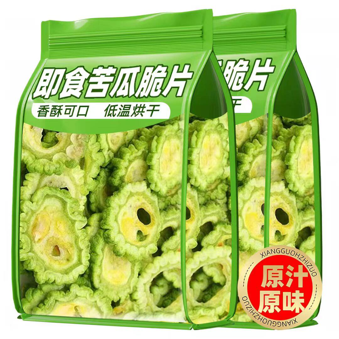 苦瓜脆片即食脱水冻干蔬菜果干无添加解馋休闲零食小吃官方旗舰店