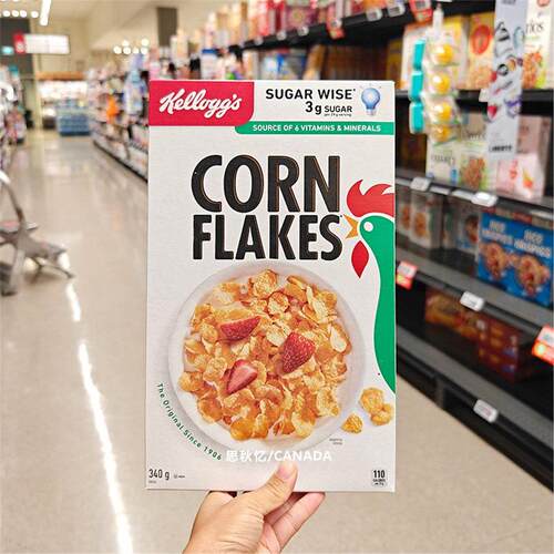加拿大corn flakes玉米片进口低糖0脂麦片儿童即食早餐