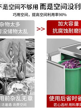 不锈钢收残台商用餐厅食车K29306堂收残垃圾收车食残回泔水台移动