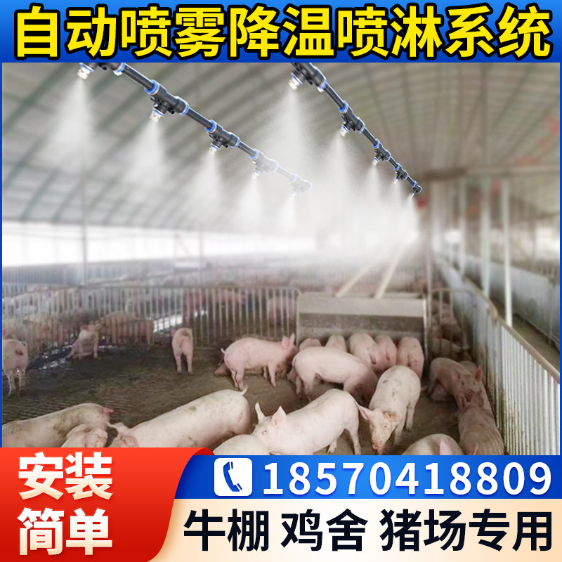 养殖场喷雾设备降温喷淋系统养猪场养鸡场消毒喷嘴雾化喷头喷雾器