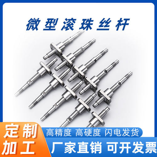 微型滚珠丝杆SFK0601 0802 1002 1004 1202研磨精密丝杠电缸丝杆