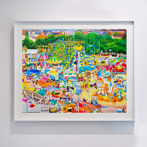 现代装饰画潮流版画艺术画儿童房墙画客厅卧室挂画 游乐园